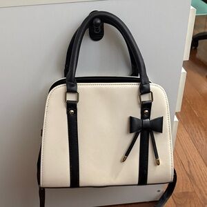 Elegant Black and White Handbag